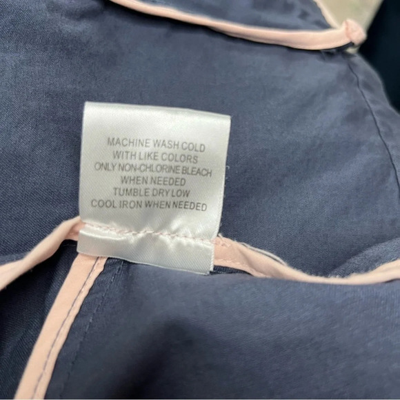 ModCloth Navy Blue Ruffle Peplum Cotton Zip Jacket Size Large - Picture 14 of 14